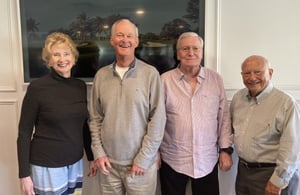 Laurel Mahoney Murray ’56, John Leech ’56, Larry Turner ’56, and John Harrington ’55