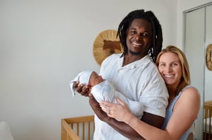 Tray Henry and Jasi Docal with baby Zion