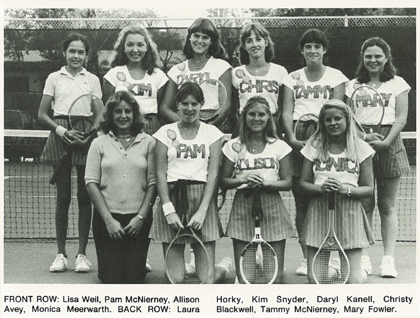 Varsity girls tennis team 1981