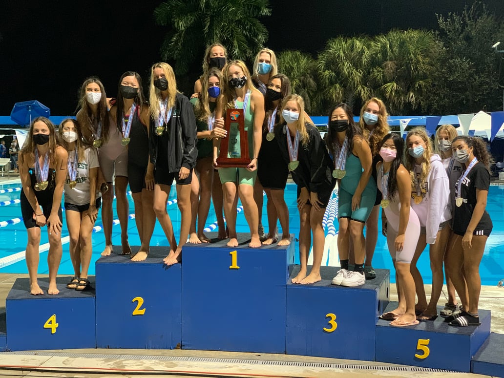 Girls Swimming and Diving State Champs 2020